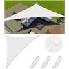 FlySoul Vela Ombreggiante Impermeabile Tenda da Sole per Esterno Vele Ombreggianti Triangolo Telo Parasole con Fune e Anello D Protezione UV Tenda a Vela per Giardino Balcone Terrazza 4.2x4.2x6M