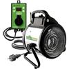 Bio Green Riscaldatore Elettrico a Ventola Bio Green Palma, Argento/Nero, 2000W