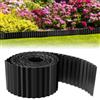 Teodute 10m Bordatura per Giardino, Alta 15cm, Acciaio Zincato Bordura per Aiuola con 1 Paio Guanti inclusi, Resistente Alle Intemperie per Prati Aiuole Vialetti e Giardini (Nera)