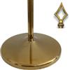 FLAGLAND Base per bandiera con asta e spalmatore in acciaio inox finitura dorata. Peso del piede: 3,0 kg. Asta con punta a lancia. Altezza max. 250 cm. Ideale per bandiere interne, uffici e sale riunioni