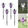 Eznaobo 4 pezzi Lampada Anti Zanzare Solare, Lampada Anti Zanzare Elettrica con Illuminazione LED UV Contro Zanzare Mosche IP65, per Casa, Giardino, Cortile, Campeggio (4 PEZZI)