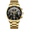 CRRJU Orologio Uomo da Polso Cronografo Impermeabile Analogico Quarzo, Classico Acciaio Inossidabile Cinturino, Sportivo Cronometro, Elegante Orologi, Quadrante Grande con Data