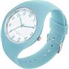 Forrader Orologio sportivo da donna con cinturino in silicone e quadrante grande, impermeabile, alla moda, casual, semplice, al quarzo, analogico, per donne e ragazze, Blu