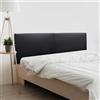 DHOME Testiera in similpelle o tessuto Acualine Liscio DUAL divisa in 2 pezzi Testiera imbottita di fascia alta Tappezzeria moderna (Similpelle Nero, 180cm Dual (Letto 180/190))