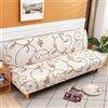 WWQQKJ Copridivani Clic Clac Letto Senza Braccioli 120-210 Elasticizzato Copertura Divano Grigio/Nero 2 Posti Copridivano Senza Braccioli Teli Estivi Universali per Animali(N2,120-150cm/47.2-59in)