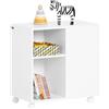 SoBuy Carrello Portaoggetti Supporto multifunzione per stampante e classificatore Armadio da ufficio Bianco 58x35x59cm ASK05-W