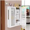 PetterShop Scaffali Galleggianti Bianchi, Scatola di Stoccaggio WiFi, (Piccola Otturatore) Scatola di Stoccaggio WiFi del Router del Montaggio A Parete, Modem del A Parete (Color : Bianca, S : 42x10x50cm)