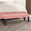 IBUQDDV Panca per divano imbottita, in velluto, multifunzionale, confortevole, morbida, lussuosa, 100 x 30 x 30 cm, colore: rosa