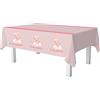 WOOPARTY Tovaglia Rosa Battesimo Bambina 137x183 cm, Tovaglia per Festa Battesimo Girl