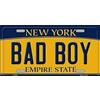 TNND - Targa in Metallo con Scritta Bad Boy, Motivo: New York, 15,2 x 30,5 cm