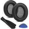 YunYiYi - Life Q20 BT Cuscinetti auricolari di ricambio compatibili con cuffie Anker Soundcore Life Q20/Q20BT, pelle proteica e memory foam, nero