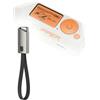 BoxWave Cavo compatibile con Flipper Zero - Caricatore portachiavi USB Tipo-C USB, Portachiavi USB Type-C a Tipo A Cavo USB da 8 pollici - Nero Jet