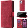 CaseGla Cover per Xiaomi Redmi Note 12 Pro 5G / Poco X5 Pro 5G, Rosso | Blocco RFID, Portafoglio Pelle PU, Flip Libro, Porta Carte, Magnetica Libretto, Antiurto Protezione Completa