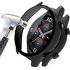 Acadeny Custodia con protezione dello schermo in vetro temperato compatibile per Honor watch GS3, custodia protettiva a 360° di durezza 9H, custodia protettiva ultrasottile in PC per, Nero