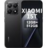 XIAOMI 15T Smartphone 12GB+512GB - Processore MediaTek Dimensity 8400 - Ultra,Batteria 5500mAh con ricarica rapida 67W, fotocamera Tripe Leica 50MP,Resistenza IP68,Nero(con caricatore incluso)