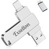 Exsellon 256GB Memoria Esterna per phone,3 in 1 Chiavetta USB phone/Andriod/pad/Mac/tablet/PC,Chiavetta USB per scaricare foto