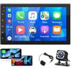 WEPARTICULAR Autoradio Android Auto CarPlay wireless doppio Din da 7 pollici, touch screen HD Autoradio Android 11 1+16G con GPS/WIFI/Mirror Link/SWC/Bluetooth/Radio FM RDS/Doppia USB + Telecamera retromarcia+ MIC