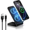 CebKit Google Pixel, caricabatterie wireless per telefoni cellulari da 15 W, ricarica wireless per caricabatterie wireless per Google Pixel 10/9/8/7/6/5, Galaxy S25/S24