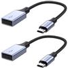 MOSWAG Adattatore USB versus Micro USB, Adattatore Male Versus Femmina On The Go per Appareels Micro B, Touris, Clavers, 2 Pack