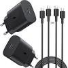 Powersky 2 caricatori USB-C da 25W con cavo di ricarica rapida inclusi, per Samsung Galaxy S26 S25 S24 S23 S22 S21 S20 S10 Plus/FE, A57 A56 A55 A54 A53 A37 A36 A35 A34 A17 A16 A15 A05s, set di ricarica rapida