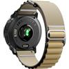 NotoCity Cinturino per Garmin Instinct/Crossover/3 AMOLED, Gancio a G Regolabile(Grano)