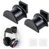 letuxaamz Supporto Cuffie, Gancio per Cuffie e Porta Cuffie Gaming, Montaggio a Parete Senza Fori Stand per Cuffie Universale per Gaming, Ufficio e Casa Nero Set da 2