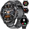 LIGE Smartwatch Uomo Militare,1.43" AMOLED / 500mAh Orologio Smartwatch con Chiamata Bluetooth/Cardiofrequenzimetro SpO2, Impermeabile 100+ Modalità Sportive Smart Watch per Android iOS