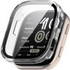 Chofit Custodie compatibili per Amazfit Bip 6, custodia protettiva in PC con pellicola in vetro temperato HD, protezione completa, accessori per orologi Bip6 (trasparente)