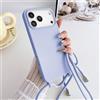 Emlivi Custodia per iPhone 17, Necklace Custodia con cordoncino da appendere, morbida tracolla in silicone con elegante cinturino, per iPhone 17, lavanda