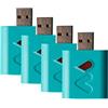 Witty Salva Batteria Cellulare - Raddoppia la Vita della Batteria del Tuo Smartphone - Accessorio Caricatore Battery Saver per Iphone, Android, Samsung, Huawei, iPad (Turchese - 4 Pezzi)