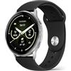PinnWaa Cinturino in Silicone 22mm Compatibile con Garmin Venu 4/3 45mm/Venu 2/Active/vivoactive 4/Forerunner 570 47mm/Forerunner 265/255/255 Music, Cinturino Sportivo Morbido Impermeabile - Nero