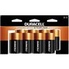 Duracell - Batterie alcaline Coppertop D con pacchetto richiudibili - Batteria a lunga durata, D multiuso per uso domestico e professionale - 8 count