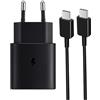 KAIMENGLONG Caricabatterie Rapido USB C da 25 W Caricatore Super Veloce con Cavo USB-C da 1,5 m per Samsung Galaxy S25 S24 S23 S22 S21 S20 Plus Ultra S10e S10 S9 S8, Note 20/10, A71 A55 A54 A53 5G A34 A15 A14