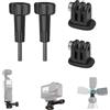 CERFFOOL Adattatore di montaggio a slitta fredda da 1/4 per DJI Osmo Action 5 Pro/4 GoPro HERO 13/12 Nero Supporto regolabile per Insta360 GO 3S/3 Ace Pro 2 Adattatore treppiede per accessori per