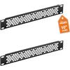 Tecmojo 10 pollici copertura cieca per montaggio a rack, copertura cieca in acciaio per armadi server da 10, armadi di rete, data center, laboratori domestici (1U Perforati, 2 Pezzi)