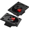 DOITOOL Connettore per Altoparlanti a 2 Vie Morsetti a Molla, Morsettiera Quadrata in Abs e Lega di Zinco, Trasmissione Stabile, Facile Connessione per Home Theaters, Confezione 2 Pezzi