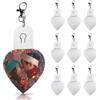 Qomcsrl 10 Pezzi A Sublimazione Grezzi All'Ingrosso con Trasferimento Luminoso A LED DIY con per Foto A Forma di Cuore