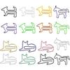 YAPKOLV 32 pezzi graffette ufficio forma di cane adesivi per ufficio scuola taccuino articoli ufficio (3 stili, 6 colori)