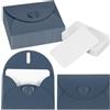 PATIKIL 50 Set Mini Buste Con Chiusura A Cuore 4.1x3 Cartoncini Bianchi Con Buste Per Inviti Matrimonio Laurea Festività Ringraziamento Natale Blu Scuro