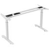 Radlove Supporto per Scrivania a Doppio Motore Regolabile in Altezza, Supporto da Tavolo Regolabile, Gambe per Scrivania da 120 a 178 cm con 4 Controlli di Memoria (Bianco + Gambe Cilindriche)