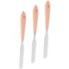 LOCZUK 3 Pezzi Coltello da Pittura in Acciaio Inossidabile Manico in Legno, Strumento Professionale per Artisti per Miscelare e Stendere Vernice su Tela