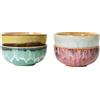 HK LIVING - Set di 4 - Ø 8,3 x H 3,8 cm 70s ceramics - Multicolore - Gres smaltato