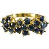 Egemdiamond Anello In Argento Sterling 925 Zaffiro Blu Naturale Tondeggiante 3.5mm Mis 7