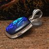 Adorabile Pendente In Opale Triplo In Argento Sterling 925 Fatto A Mano FT-49