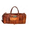 Fatto a mano Borsa Da Viaggio In Pelle Vera Handmade Duffel Uomo Grande Marrone 9x9x25 In