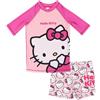 United Labels Hello Kitty Costume 2 Pezzi UV 30 per Bambina, Rosa, 98/104, Maglietta + Pantaloncini