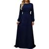 Generic Abito da donna in raso Abaya Islam Musulmano Estate Maxi Dress Caftano Robe Ramadan Abbigliamento Musulmano Robe Abaya Abito da donna Caftano Dubai Modesto Turchia Preghiera Abbigliamento Casual Eid