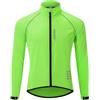 WOSAWE Giacca da corsa da ciclismo da uomo impermeabile e riflettente, giacca a vento leggera, giacca da bicicletta antivento(Verde XXL)