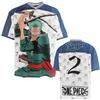 Sabor srl Maglietta Oversize Uomo e Donna One Piece - Zoro - T Shirt Ufficiale in Tessuto Traforato con Maniche Corte. Maglia Anime Manga Sportiva Casual S-M