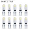 MAXGTRS 10 Pz T5 Ha Condotto La Lampadina W3W W1.2W Led Canbus Luci Interne Auto Cruscotto indicatore di riscaldamento Cuneo Auto Strumento Lampada 12 V/24 V